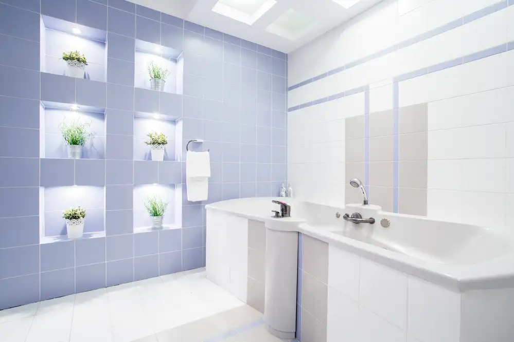 stylish bathroom renovation with a1flooring in lewisville tx