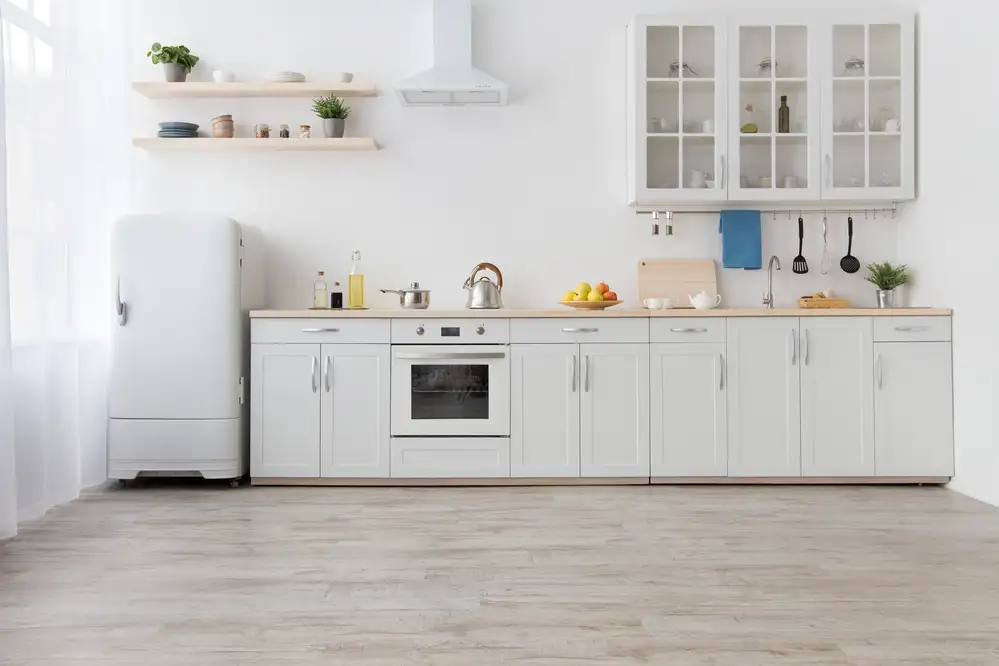 Wood Kitchen Flooring Installation by A1 Flooring And Granite in Lewisville TX
